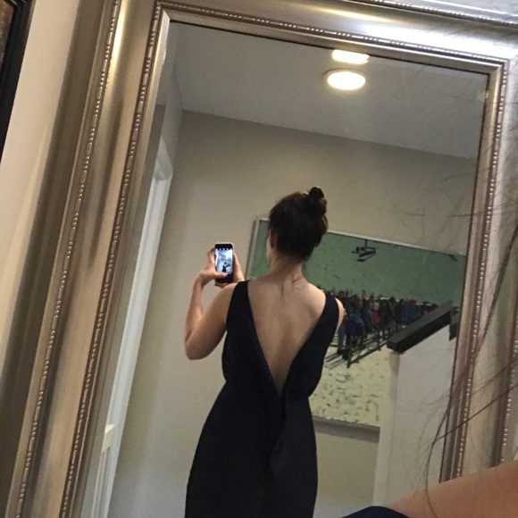 JCrew Collection Size 4 Navy and Gold dress. - Picture 3 of 8